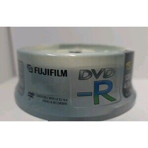 Fuji FujiFilm DVD -R Recordable Disc 16X 4.7GB 120min 15PK Spindle